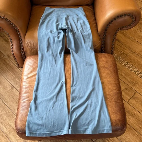 Lululemon Groove Super-High-Rise Flared Pant Nulu Sz 8 Utility Blue 8106 - Picture 3 of 7